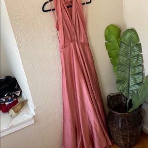 Coral long formal dress